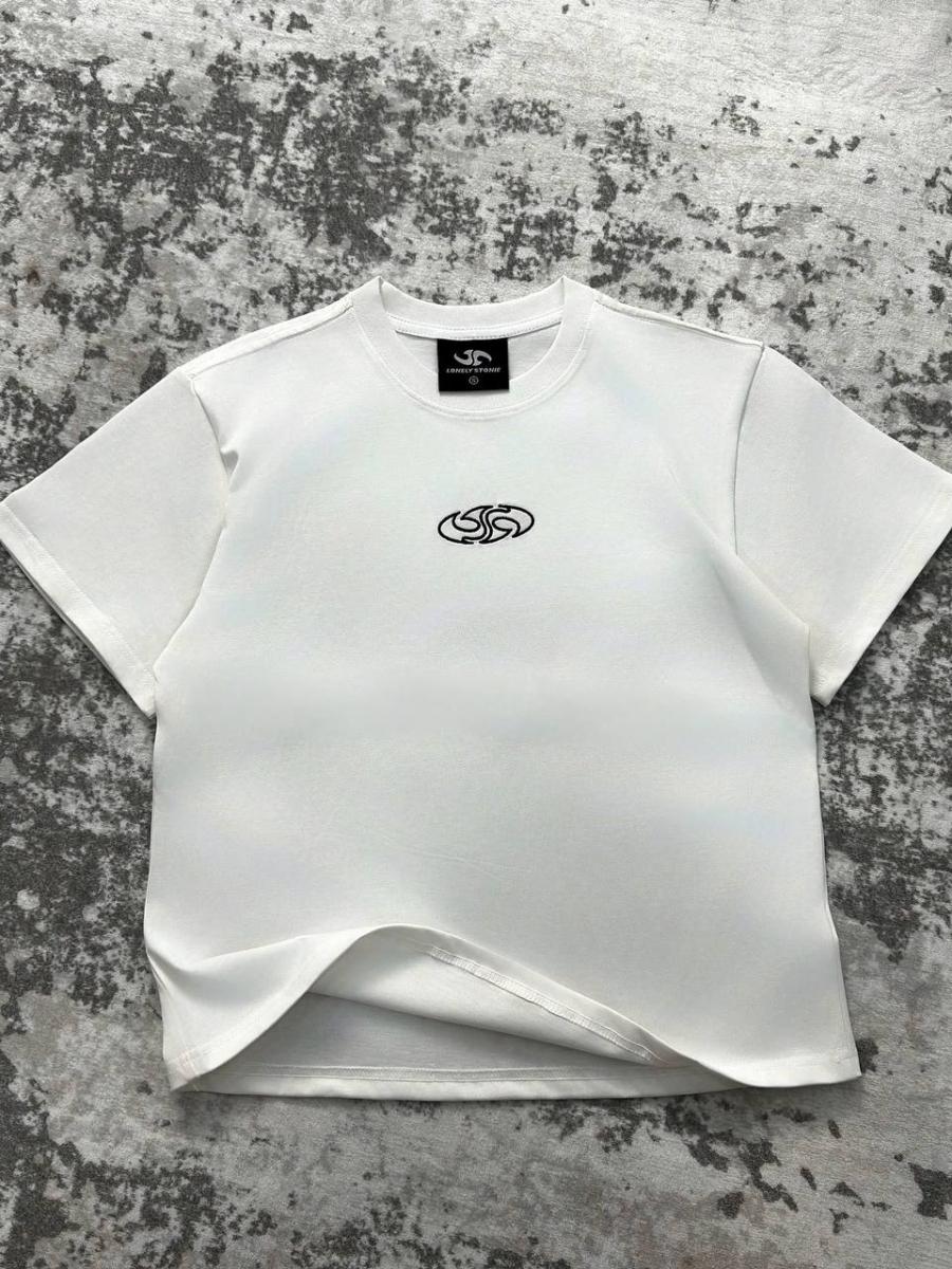 “EVILBABI” White Basic Babytee - 1